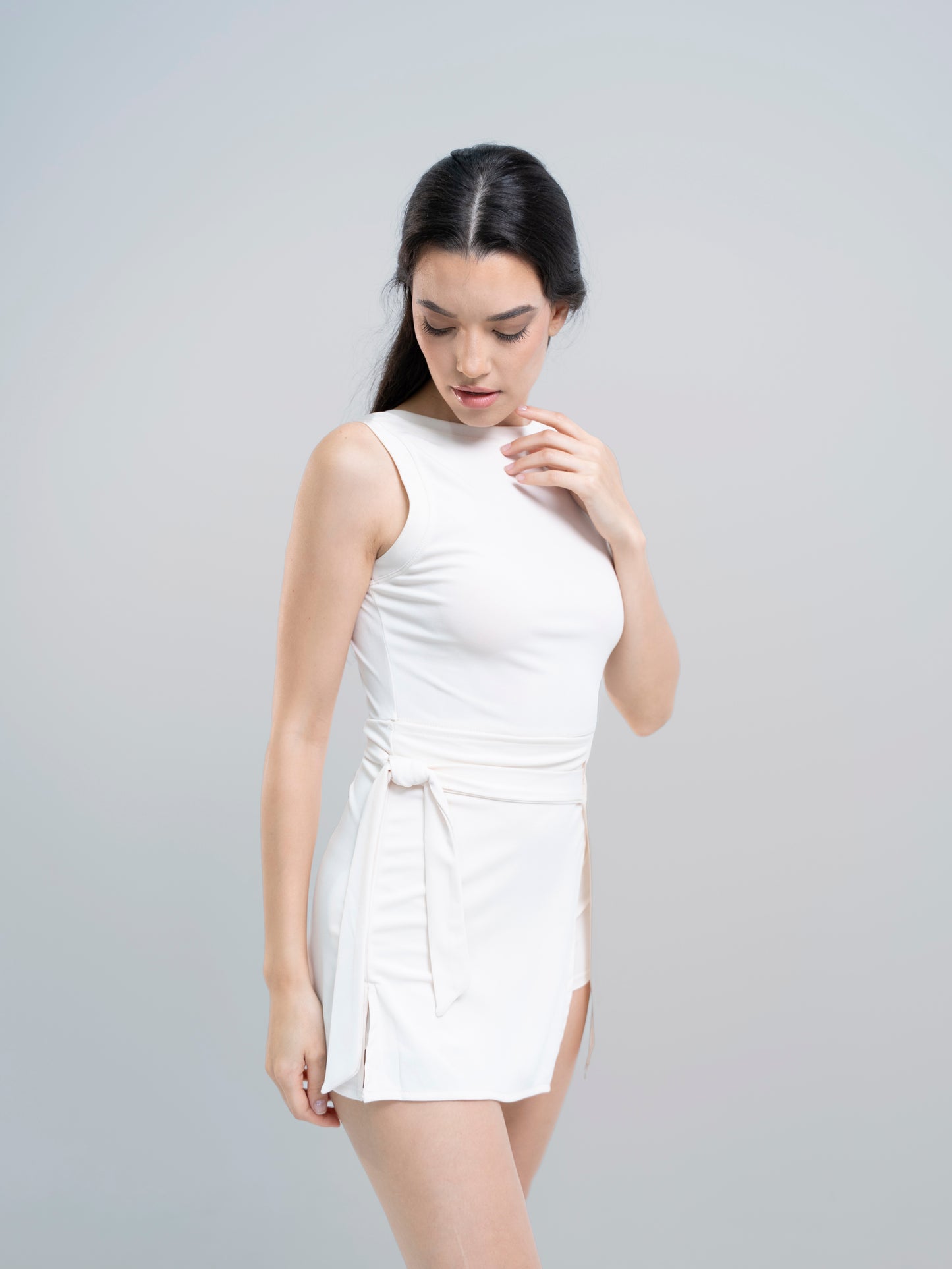 IVORY WRAP DRESS
